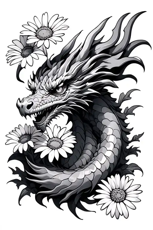 Fire Dragon Daisy Flowers