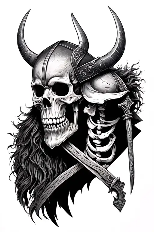 Viking Warrior Skeleton Hyper Realistic