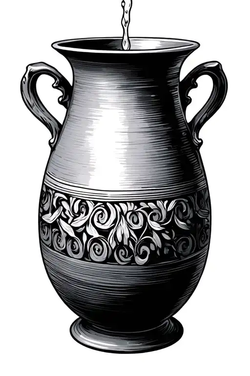 Greek Pot Pouring Water