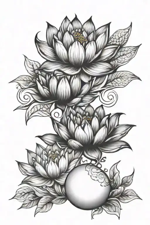 Lotusflowerand Moon Sun