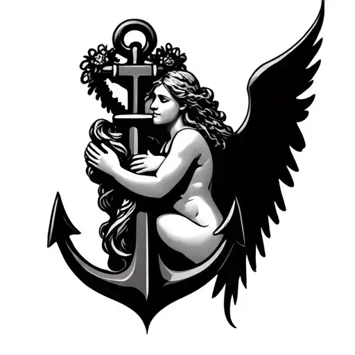 Angel Hugging Anchor