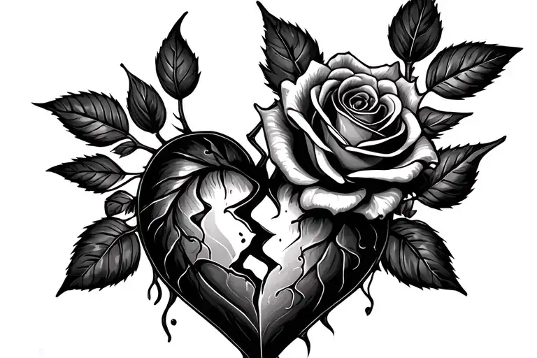 Wilted Rose Broken Heart