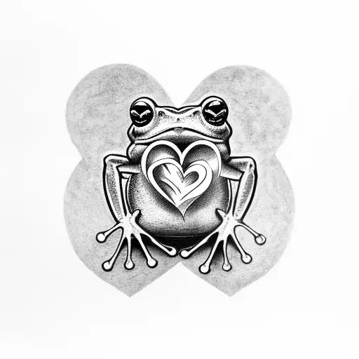 Frog Holding Heart