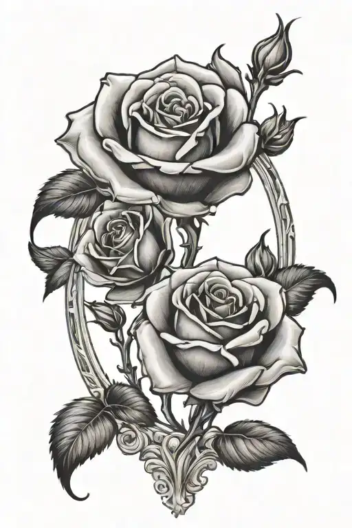 Beauty And The Beast Rose Mirror Reflection