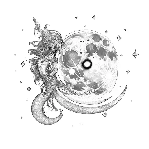 Moon Goddes Magical Fantasy Brave And Corageous