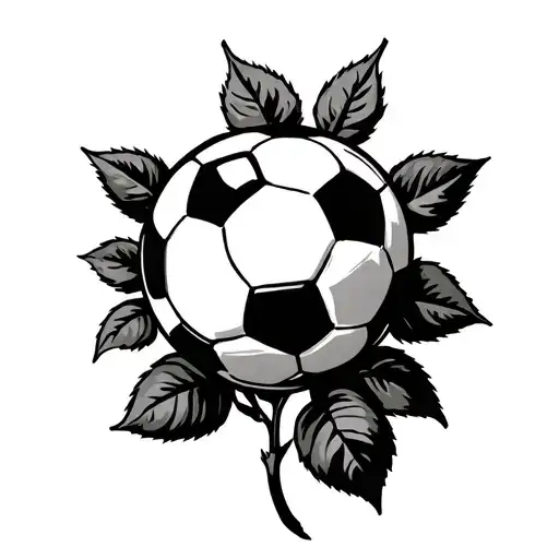 Soccer Ball Growing A Rose