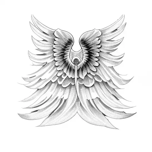 Flowers Angel Wing Moon Sun