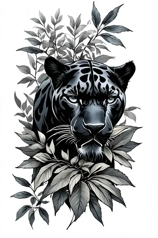 Black Panther With Nature For The Arm