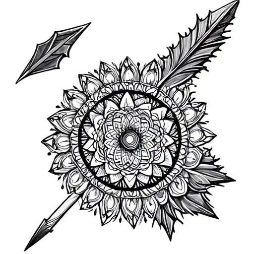 Mandala That Is Substitute To A Arrow