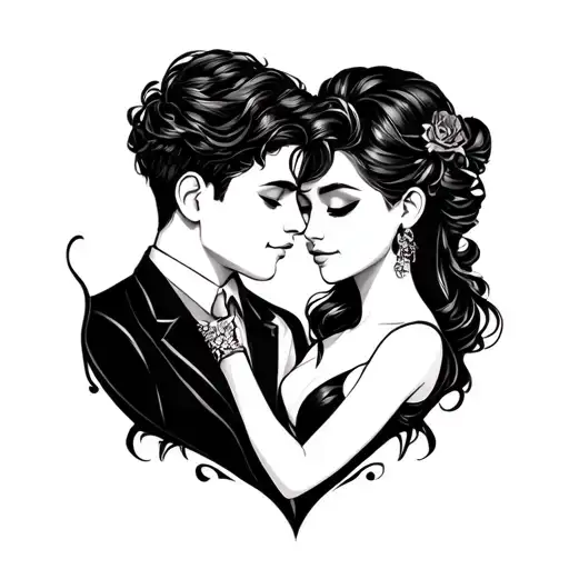 Komal And Garry Love Tattoo Design