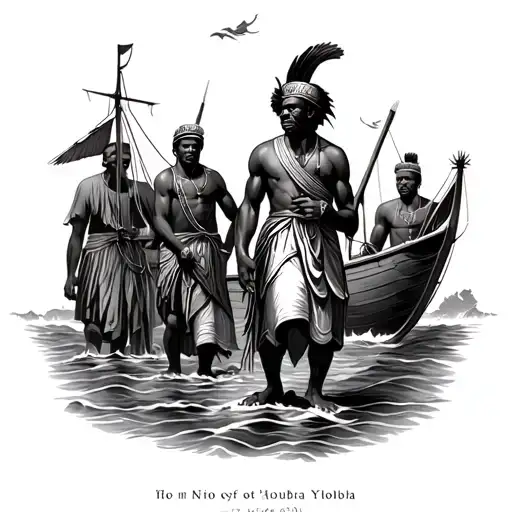 Yoruba King In A Group Of Muslims And Christian Slave Traders Shipping Slaves To Brazil