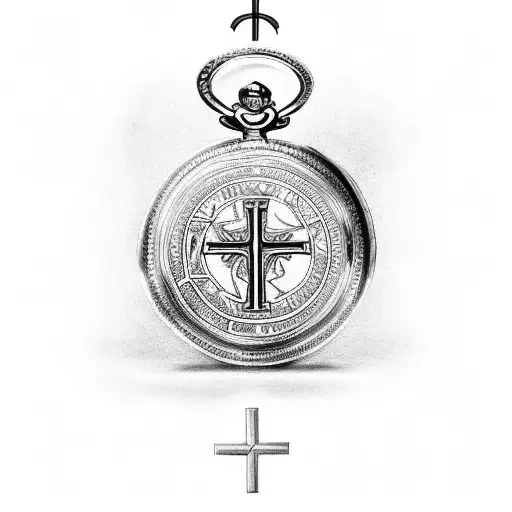 Christian Cross And Pocket Watch