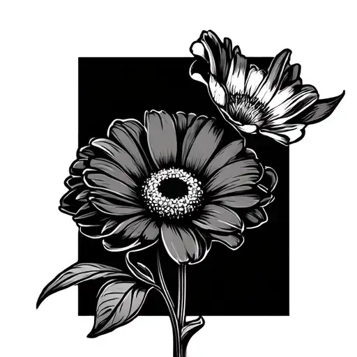 Marigold Flower With Stem That Says Steve And Lily Flower With Stem Says Amber