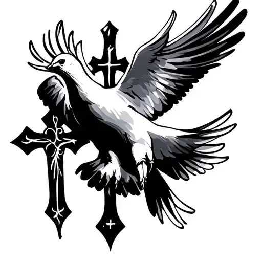 Dove With Crosses