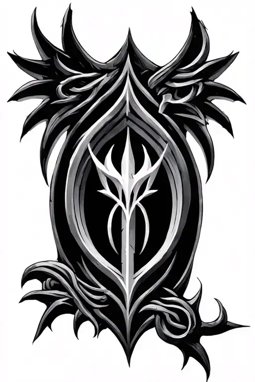 Elder Scrolls Skyrim Logo Oblivion Gate Interwined