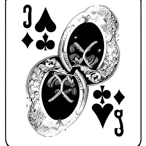 7 Of Spades 2 Of Hearts Playing Card