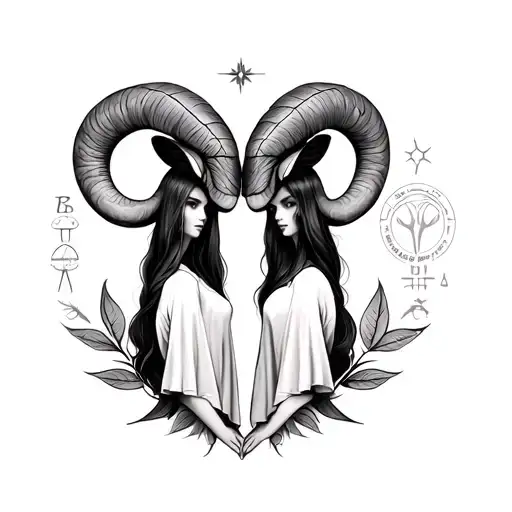 Boy Girl Twins Aries Zodiac Sign Incorporated