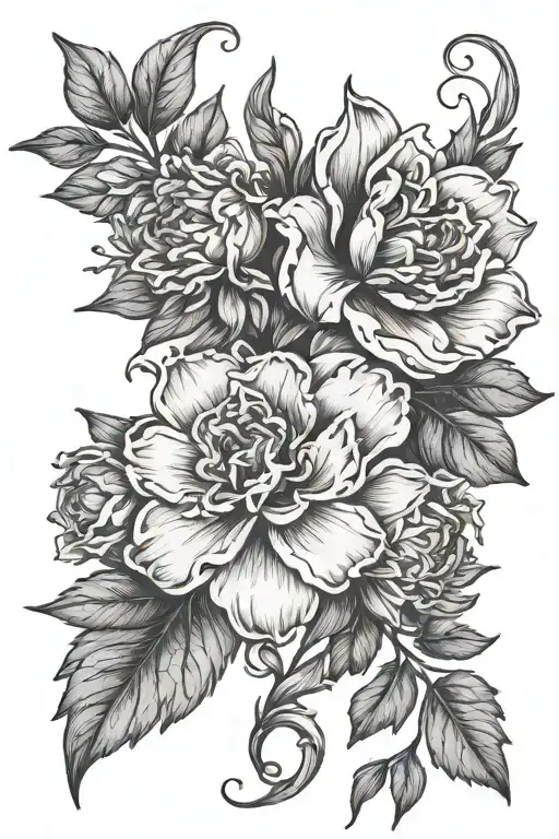 February And August Birth Flower Intertwined