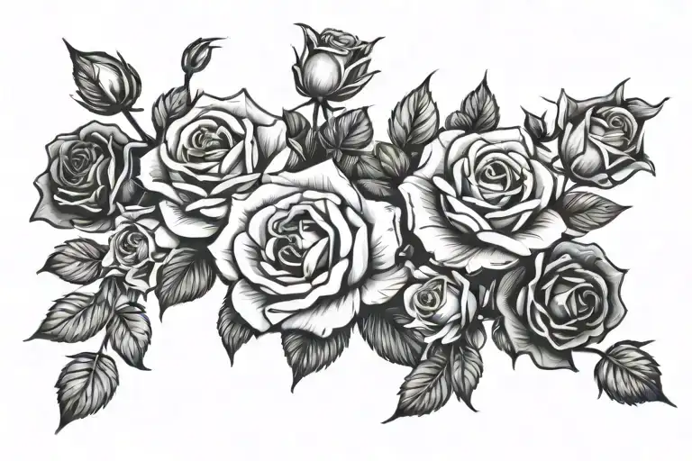 Text And Roses Dark For Cover