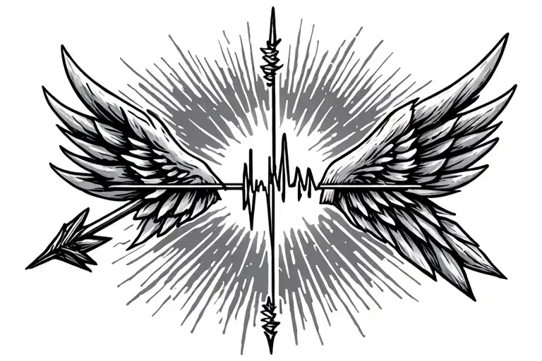 Arrow With A Lifeline In The Middle