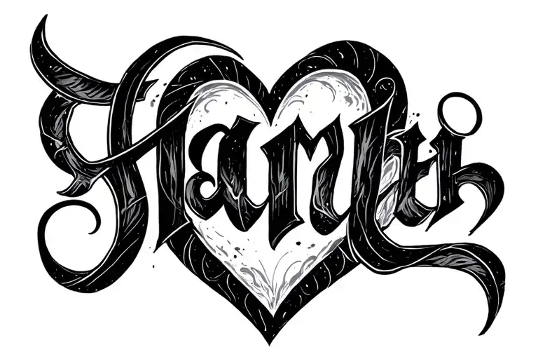 S With Heart In Script Font The Letters