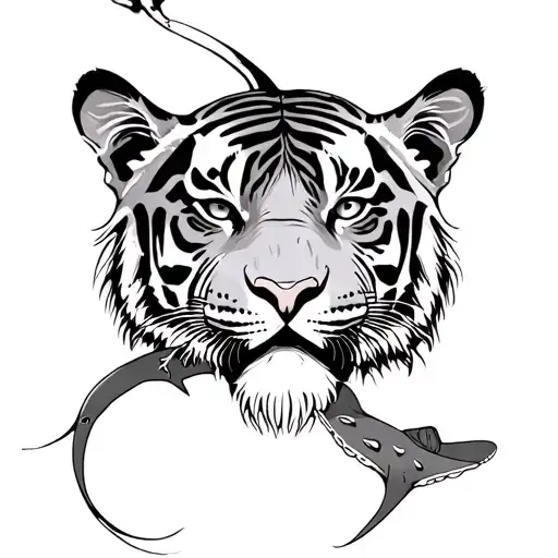 Bengal Tiger And Sting Ray