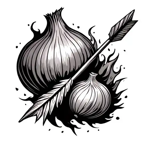 Onions And Arrow Fire As A Symbol Of The Human Spirit