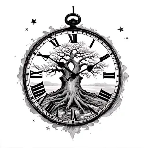 Tree In A Clock