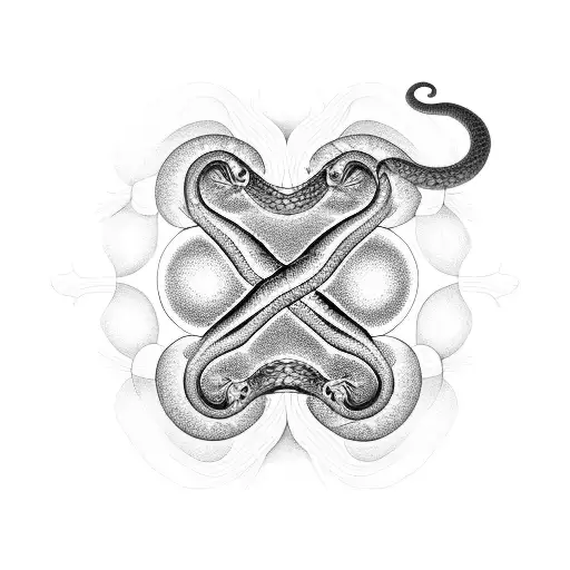 Snake And Moth Yin Yang