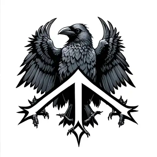 Crow With Anti Possession Symbol