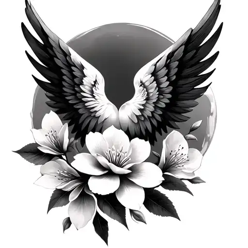 Wing And Cherry Blossom