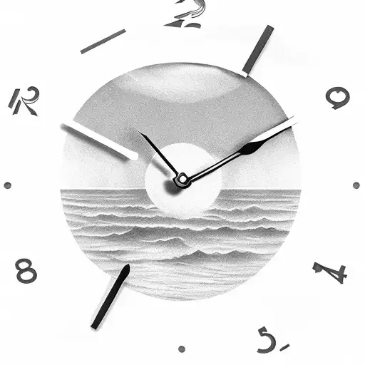 Hour Glass And A Clock