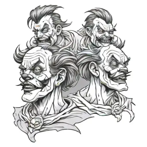 Son And Father Clowns Grotesque Ripped