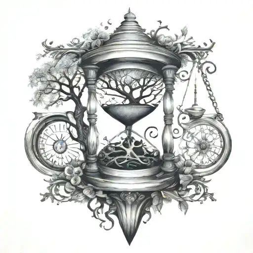 Spiral Staircase Hourglass Tree Of Life Compass