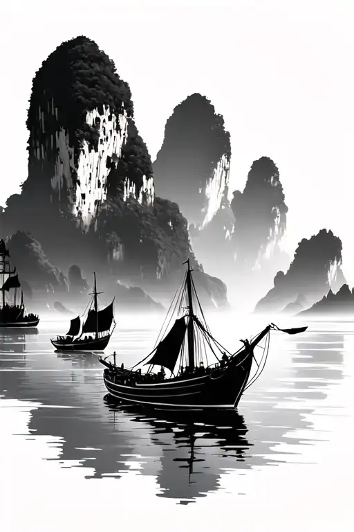 Vietnamese Jonk Bay Of Halong