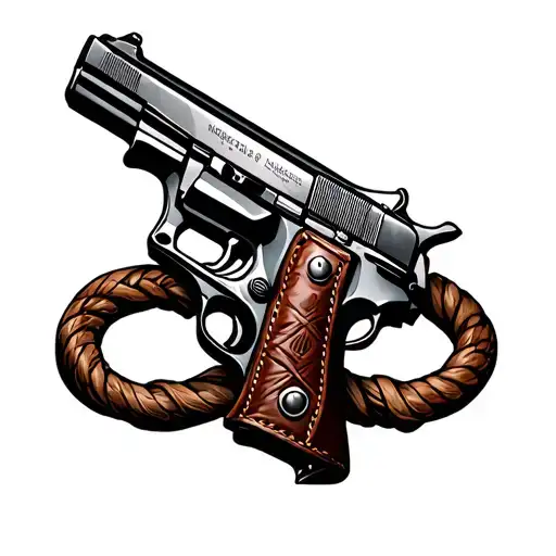 Leather Worker Gun Intertwined