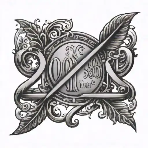 Roman Numerals 2005 With Name Tattoo Design Inspired