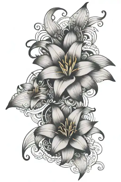 Lily Flower With Mandala