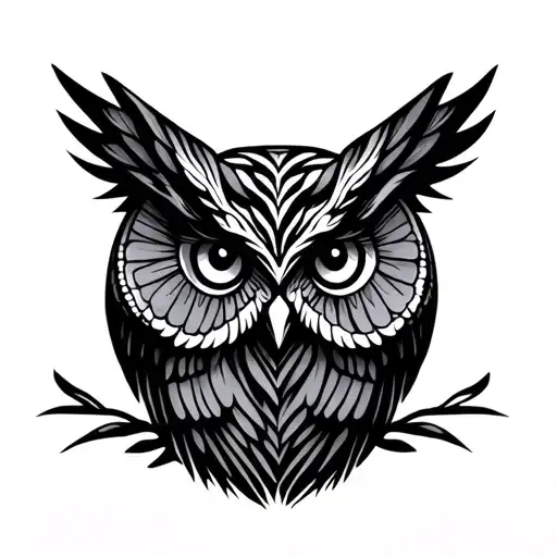 Simple Minimalistic Greek Owl