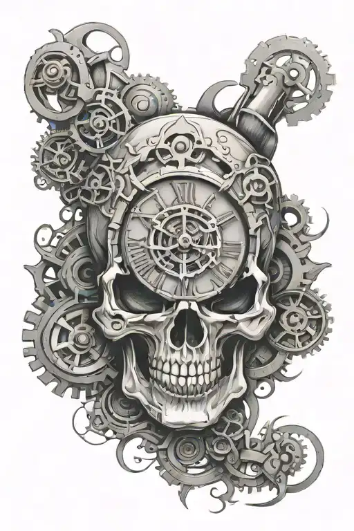 Skull Clock Gear