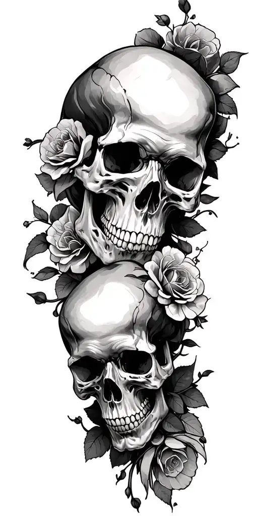 Skulls Connected Up Arm Sleeve