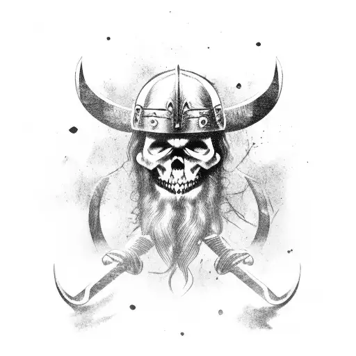 Dead Viking Clutching A Dead Tree