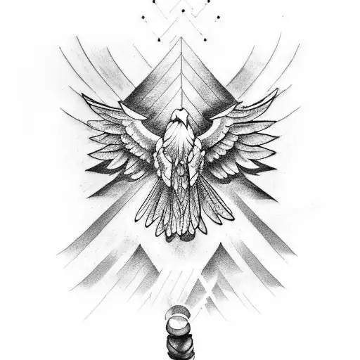 Design A Tattoo Of A Majestic Eagle Lifting Weights