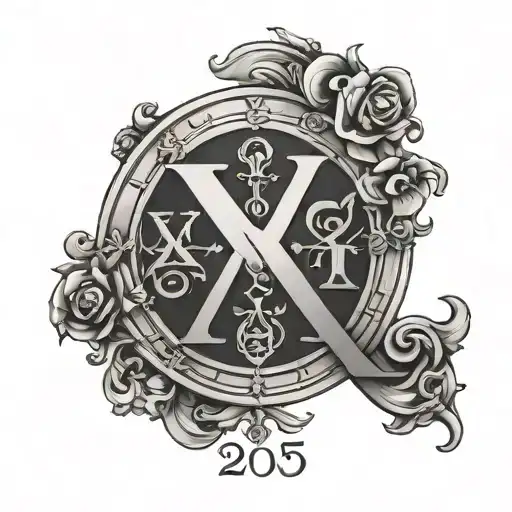 Roman Numerals 2005 With Name Tattoo Featuring Decoven