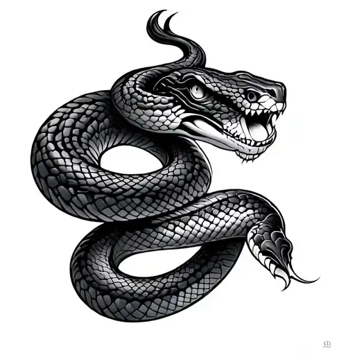 Snake Wrapping Tribal Design