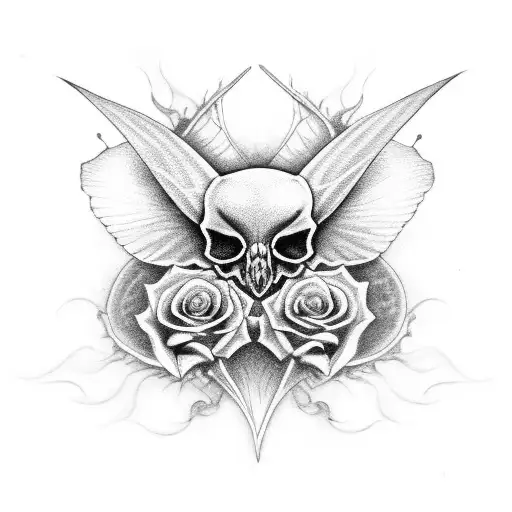 Moth Skull Roses
