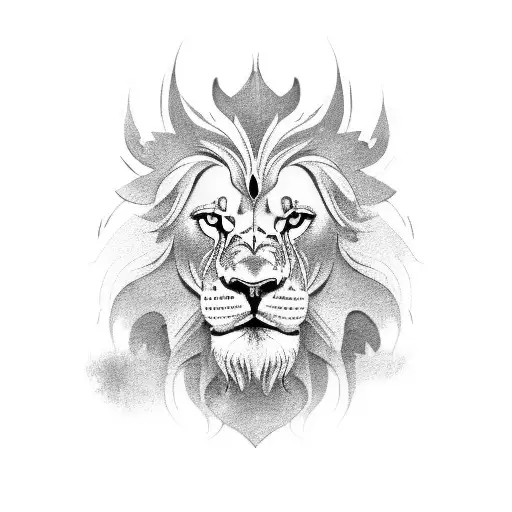 White And Golden Lion