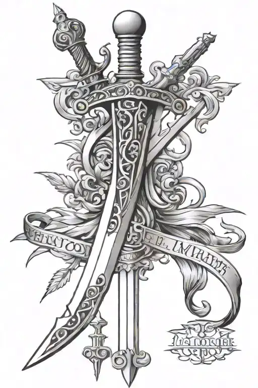 Sword With Roman Numerals Of 1-8-2008
