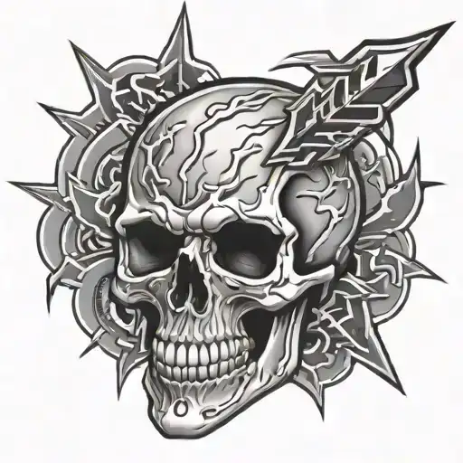 Lightning Bolt Skull