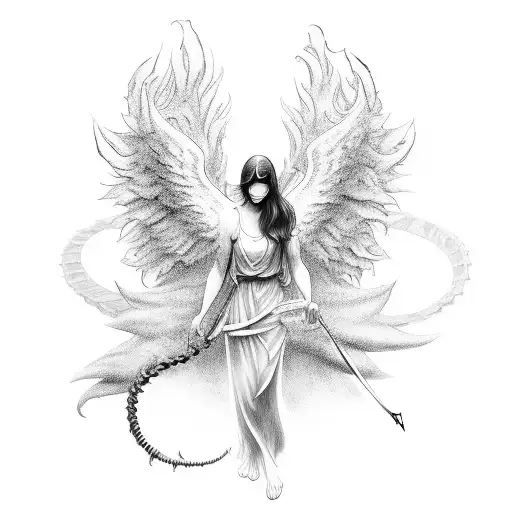 An Angel And A Demon With Wings Whispering In My Ear